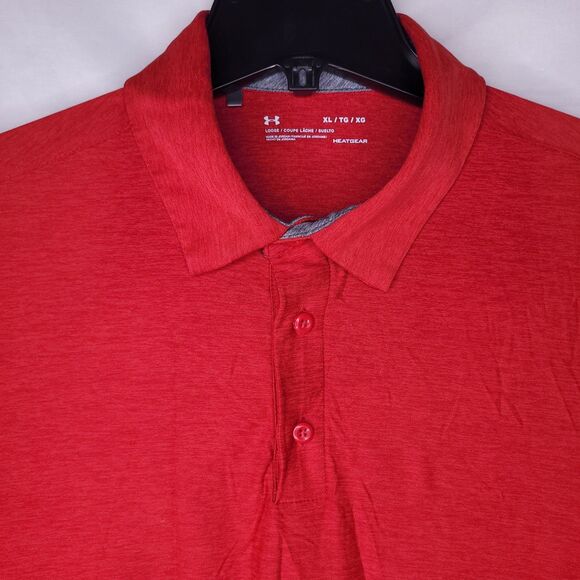 Under Armour Other - Under Armour Polo Shirt Mens XL Red Loose HeatGear Performance Willow Creek